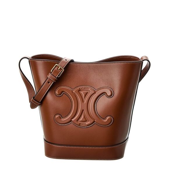 CELINE Small Leather Bucket Bag - Picture 1 of 4